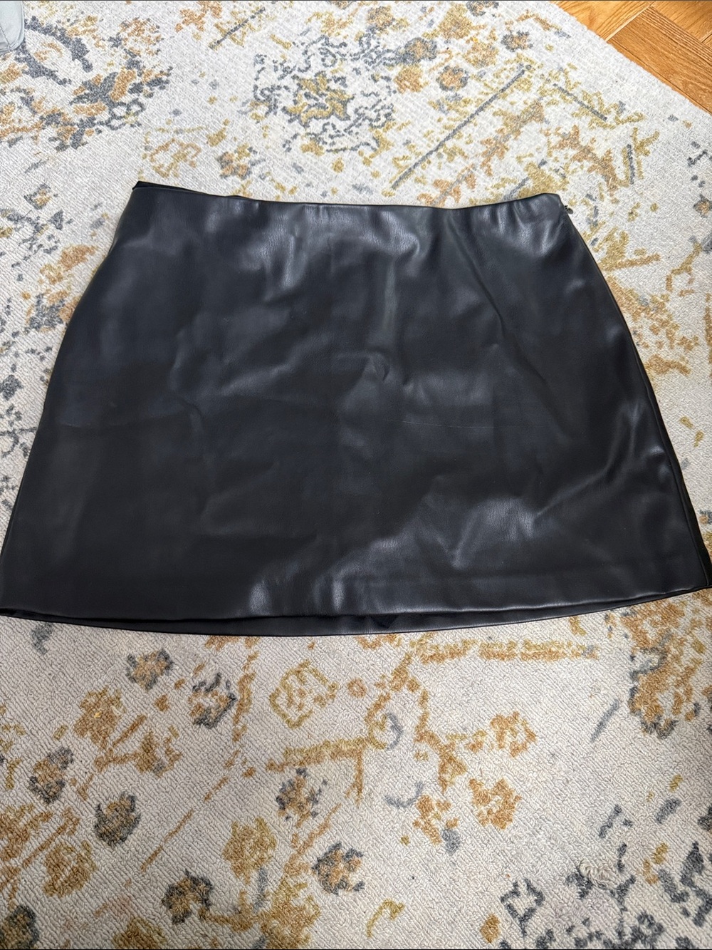 Abercrombie & Fitch Black Faux Leather Mini Skirt